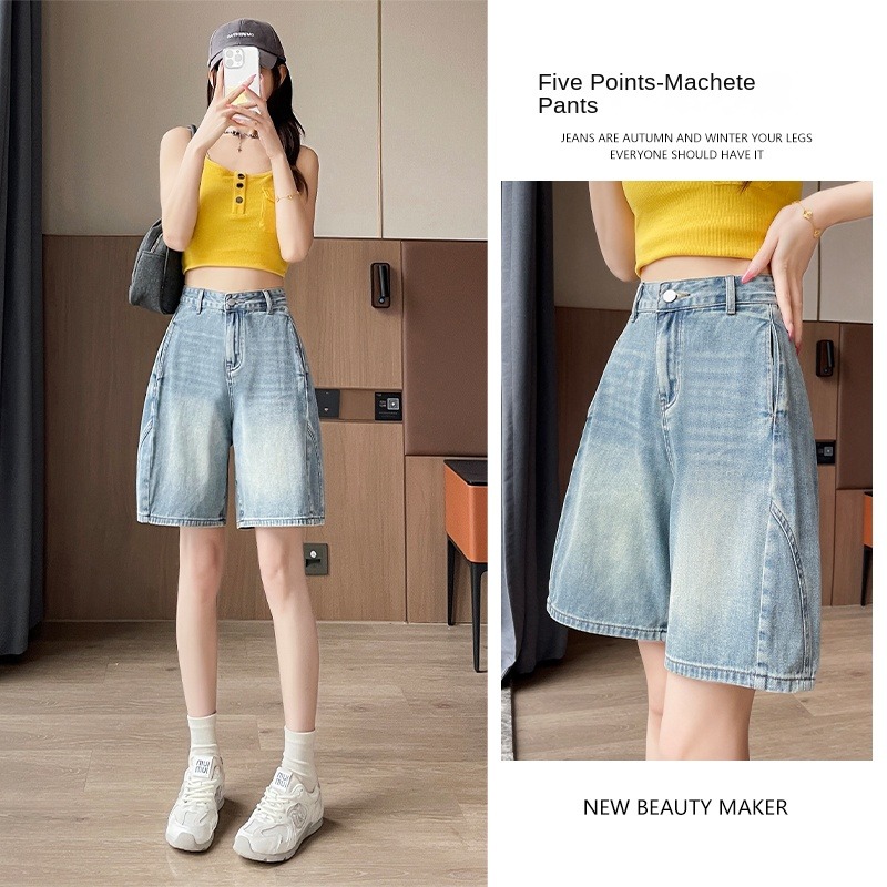 Women'S Jeans Accessories - Shorts Female Jeans Vintage A Line