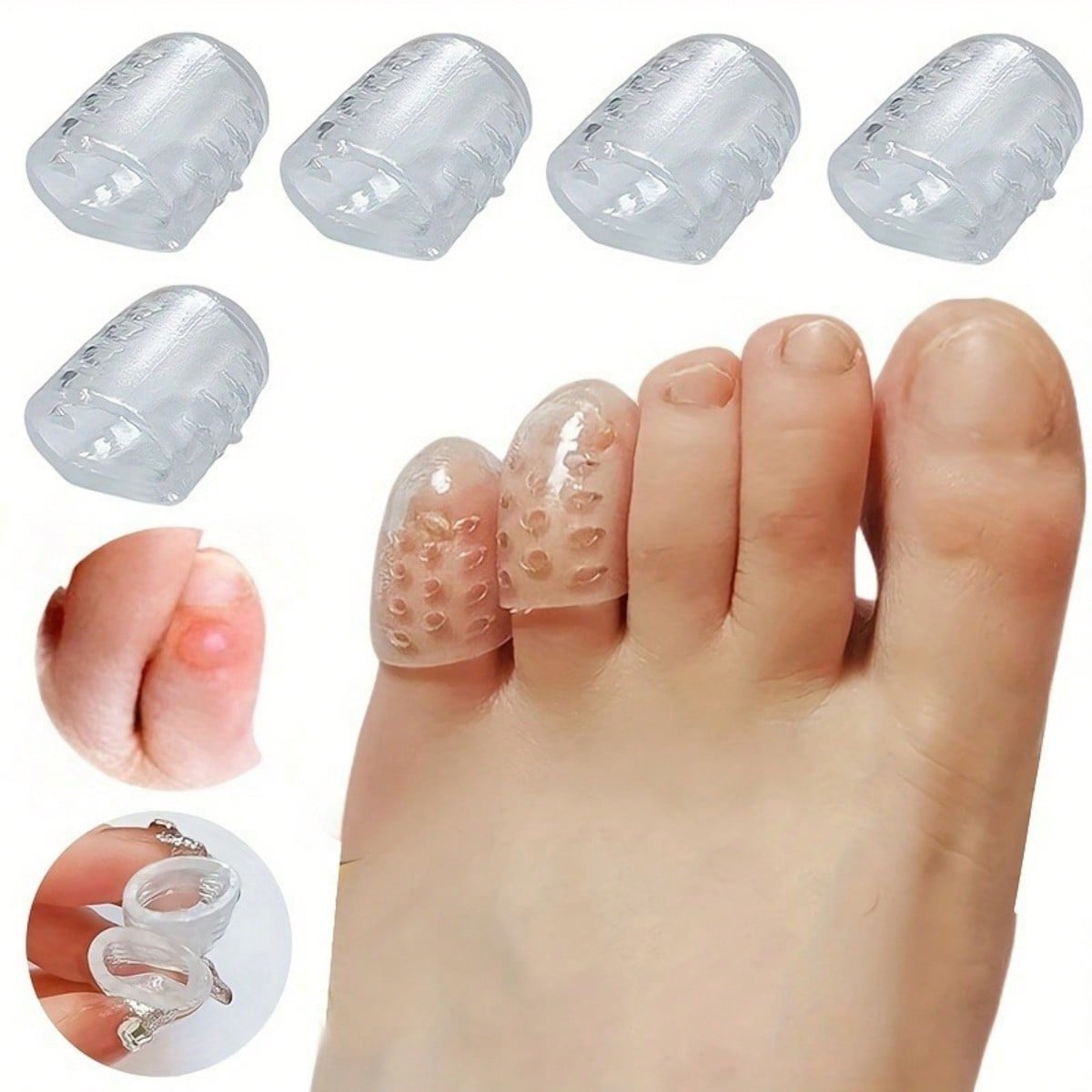 Women Accessories Combo Gift - 4pcs Silicone Shoe Toe Anti-Friction Breathable