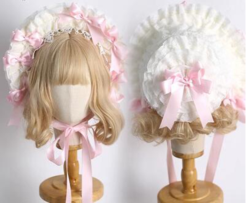 Women'S Victorian Era Accessories - Lolita Lace Bonnet Hat Women Girl