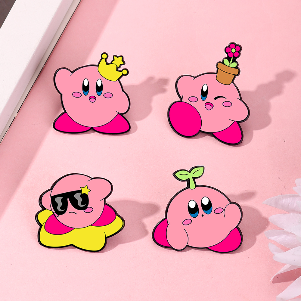 4pcs Kirby Enamel Lapel Pins S - огляд і ціна Women'S Jeans Accessories