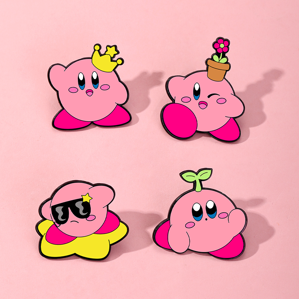 4pcs Kirby Enamel Lapel Pins S - огляд і ціна Women'S Jeans Accessories