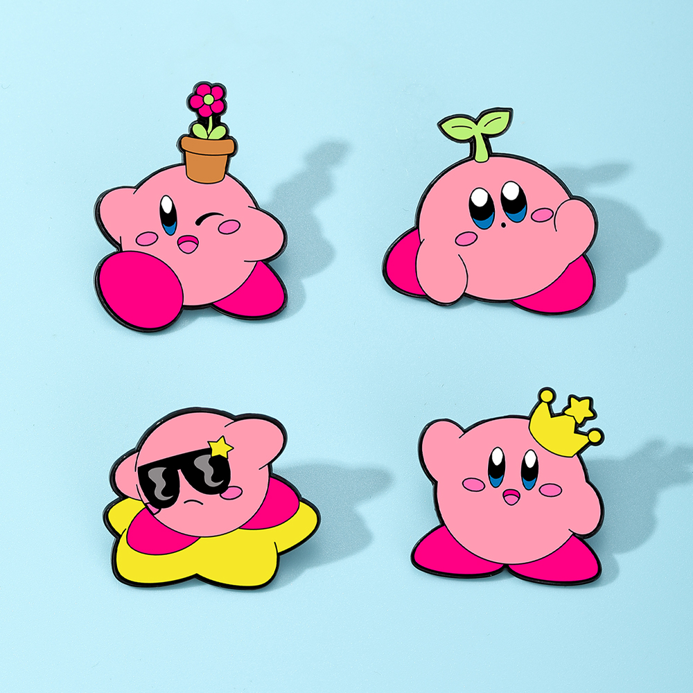 4pcs Kirby Enamel Lapel Pins S - огляд і ціна Women'S Jeans Accessories
