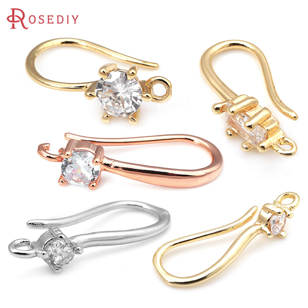 18K Gold Color Brass with Zirc - огляд і ціна Women Accessories Earrings