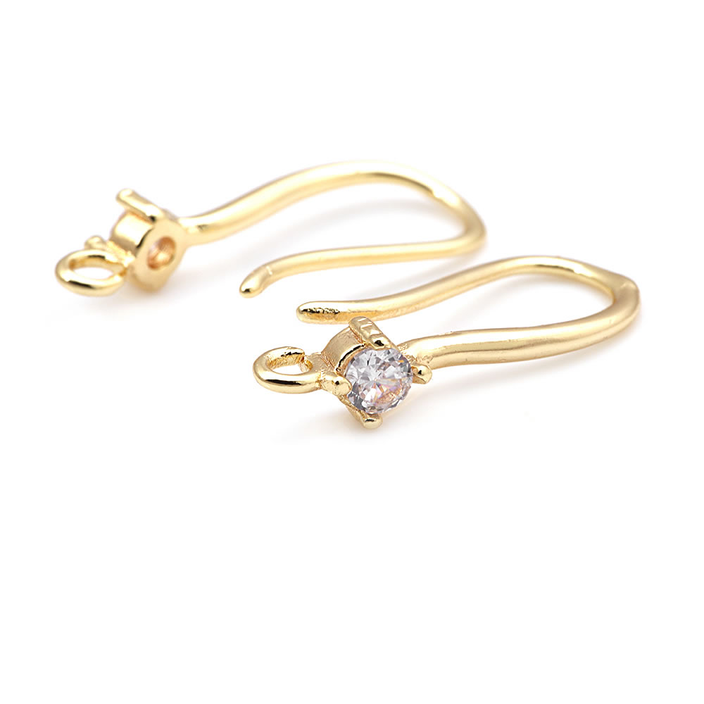 18K Gold Color Brass with Zirc - огляд і ціна Women Accessories Earrings