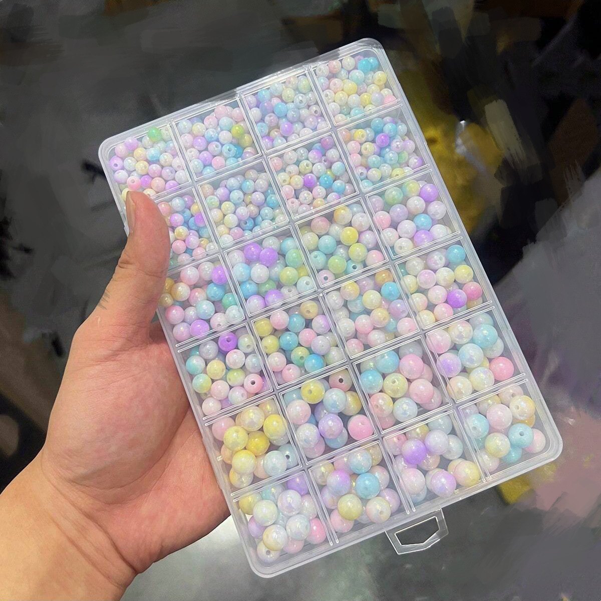 800pcs/24 grid set box 6mm/8mm - огляд і ціна Women Accessories Earrings