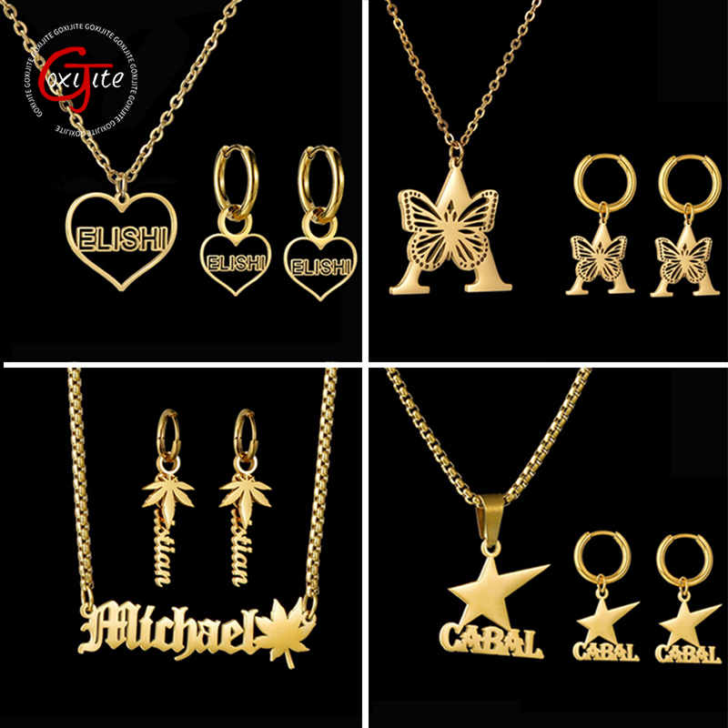 Goxijite Customized Name Earri - огляд і ціна Women Accessories Gift Set
