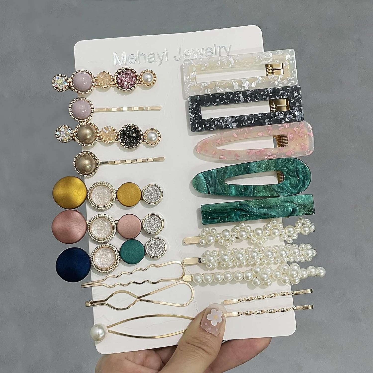 20 Pcs Pearl Acrylic Resin Hai - огляд і ціна Women Accessories Images