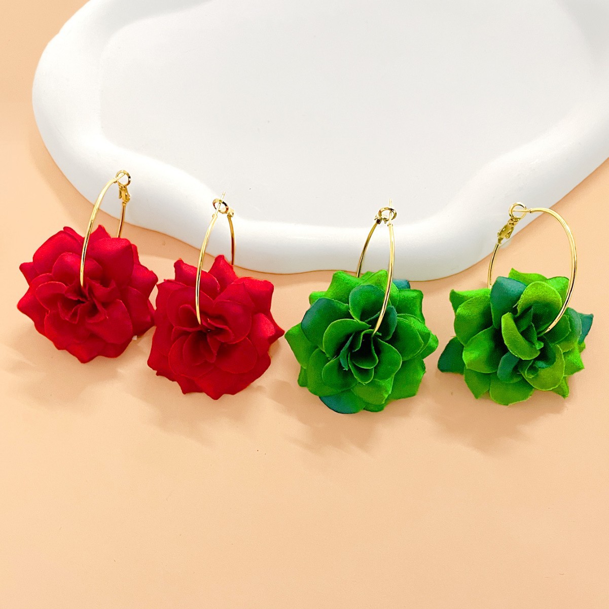 Exaggerated Hoop Earrings Red  - огляд і ціна Women'S Accessories Jewelry Sale