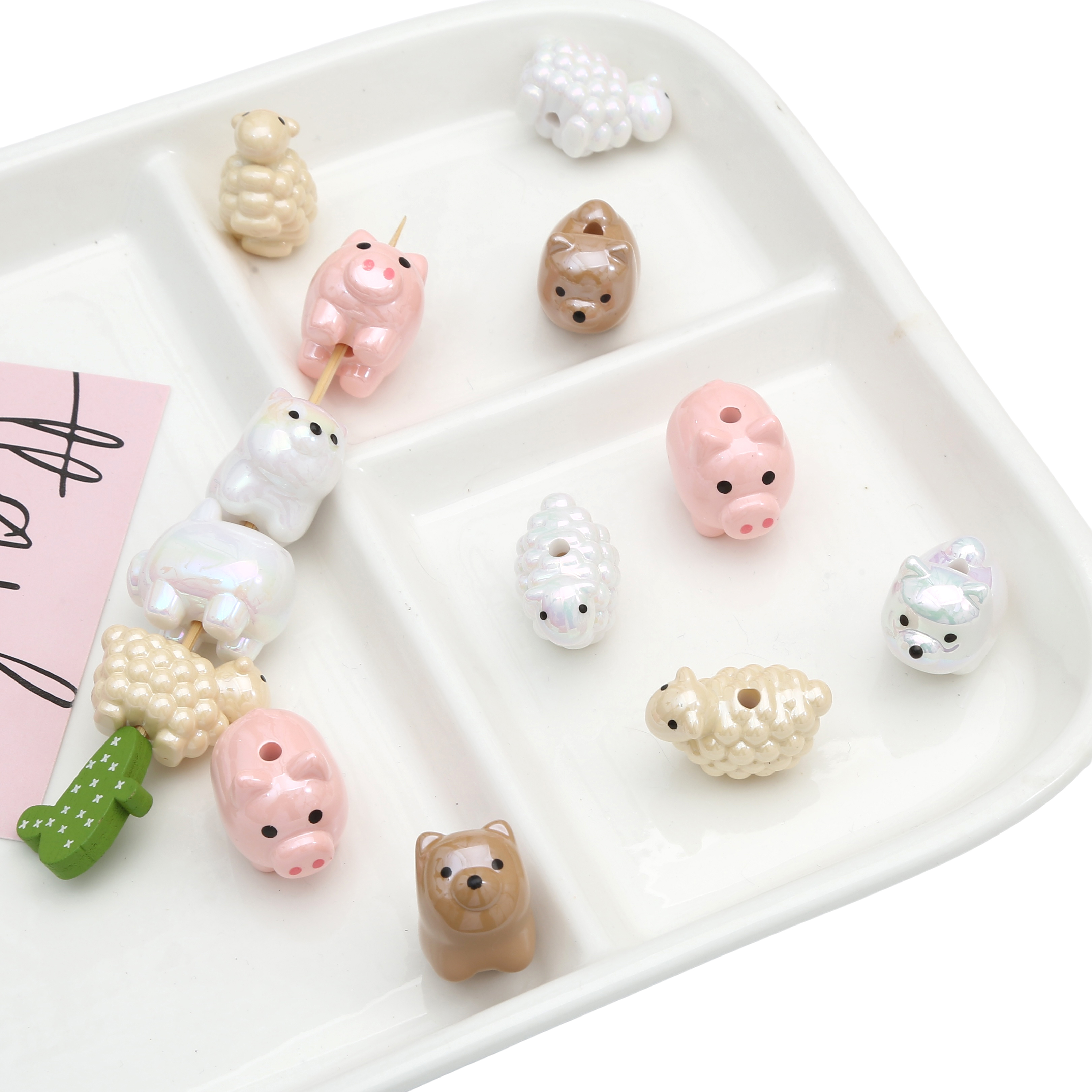 Acrylic Animal Beads Sheep Pig - огляд і ціна Women Accessories For Hand