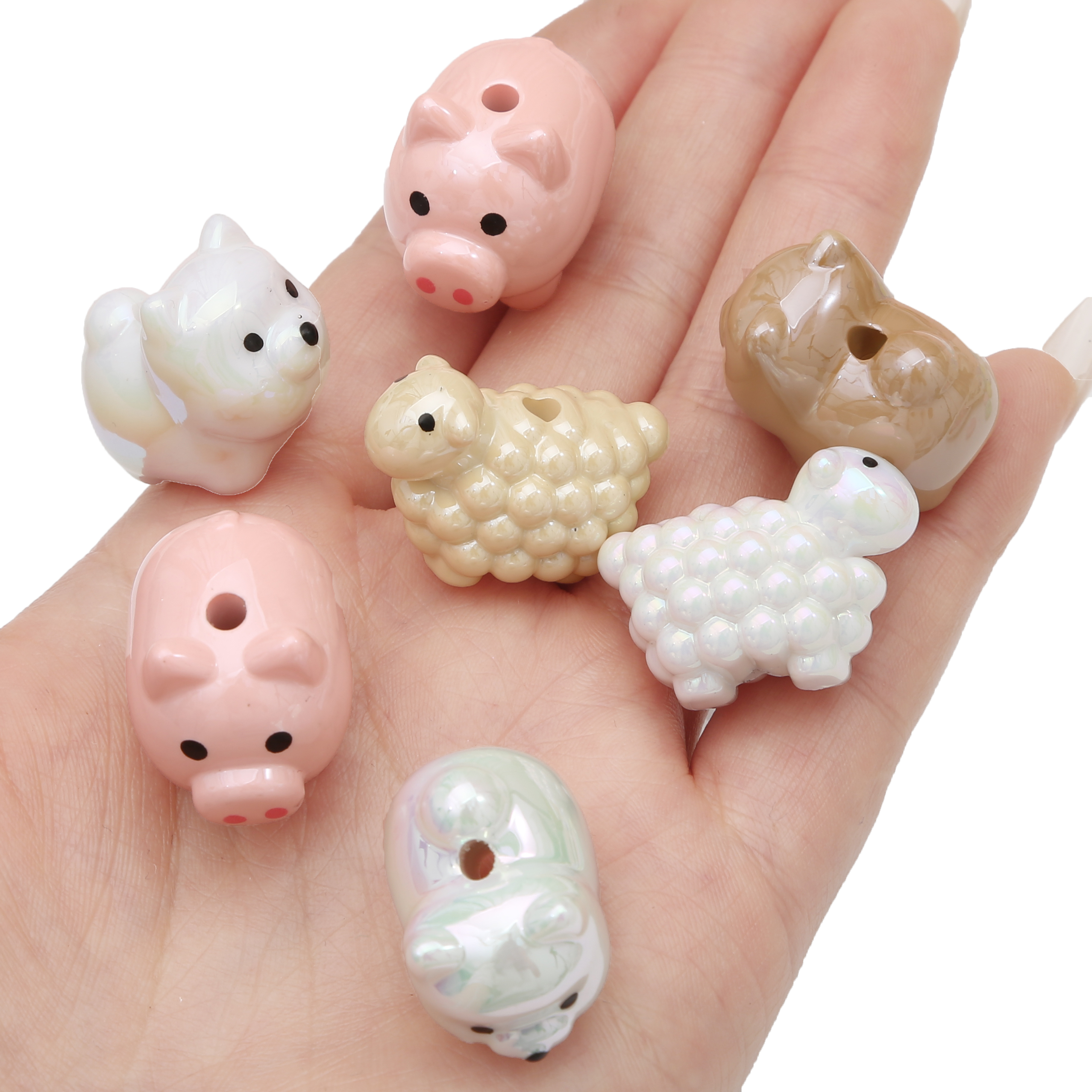 Acrylic Animal Beads Sheep Pig - огляд і ціна Women Accessories For Hand