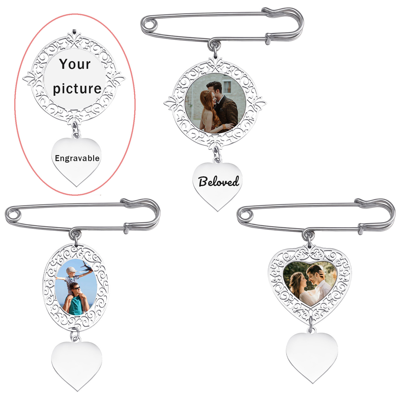 Custom Picture Badge Brooches  - огляд і ціна Women Accessories Images