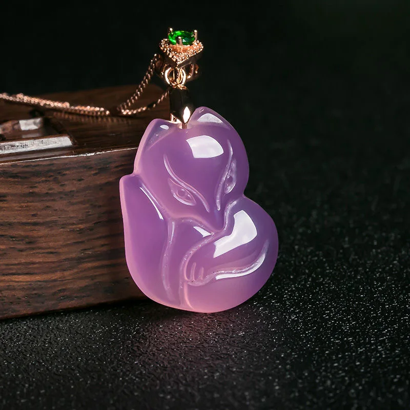 Natural Purple Agate Fox Penda - огляд і ціна Women Accessories For Hand