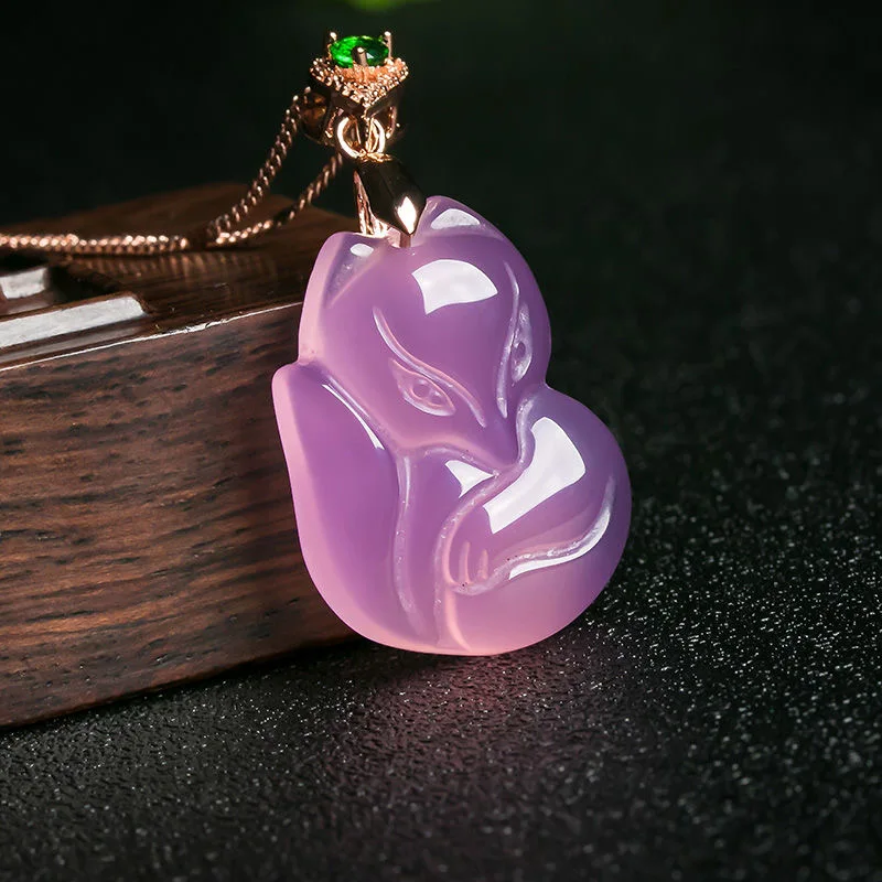 Natural Purple Agate Fox Penda - огляд і ціна Women Accessories For Hand