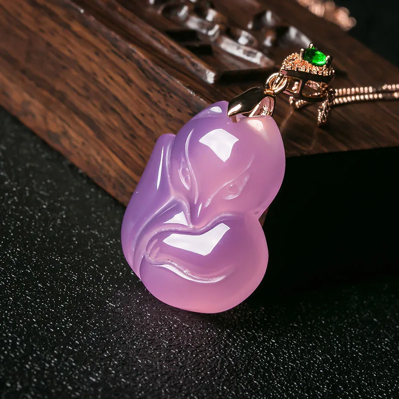 Natural Purple Agate Fox Penda - огляд і ціна Women Accessories For Hand