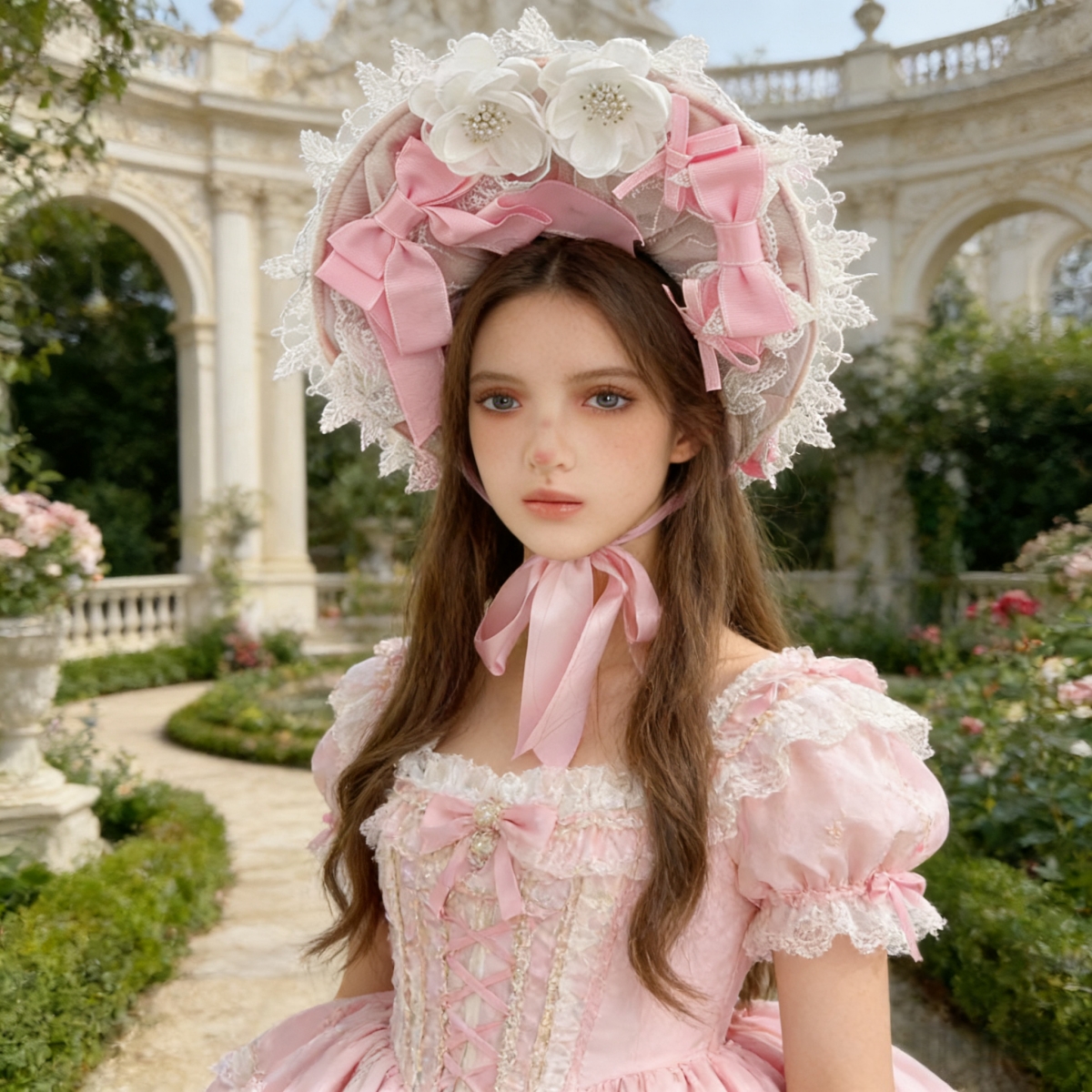 Victorian Lace Bonnet Hat Head - огляд і ціна Women'S Victorian Era Accessories