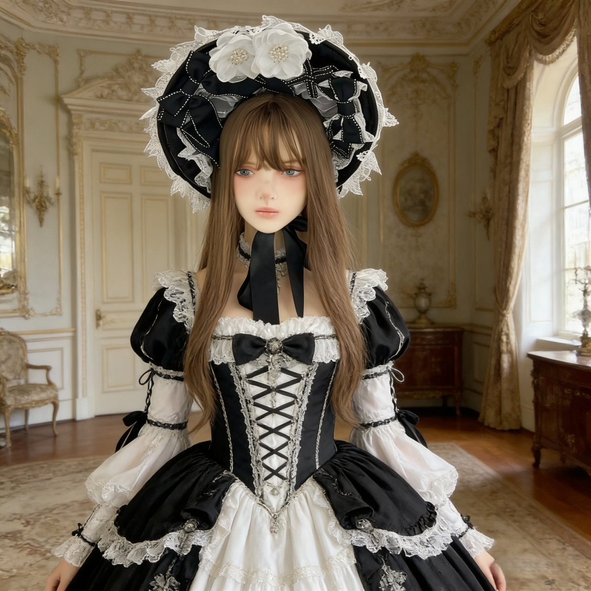 Victorian Lace Bonnet Hat Head - огляд і ціна Women'S Victorian Era Accessories