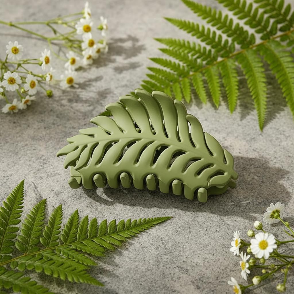 1Pc Green Leaf-Shaped Hair Cli - огляд і ціна Women Accessories Images