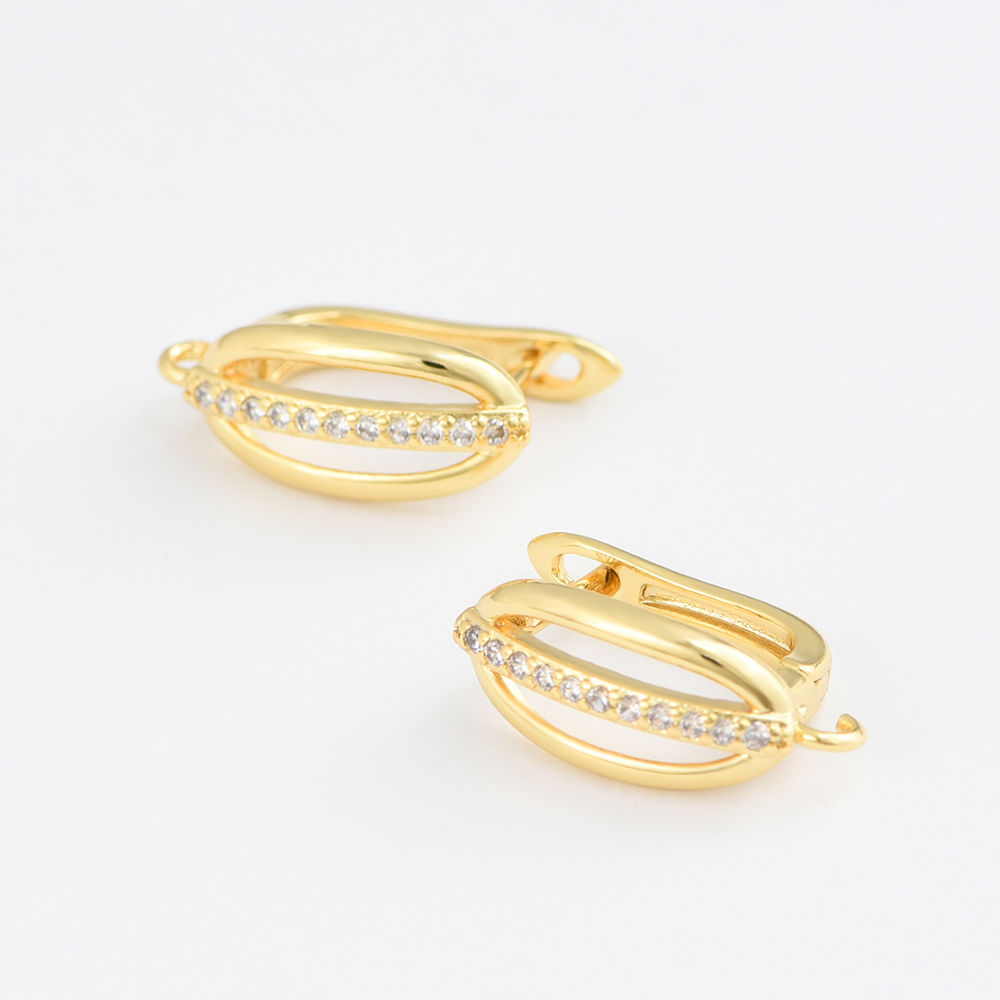 1 Pair 18K Gold Plated Brass C - огляд і ціна Women Accessories Earrings