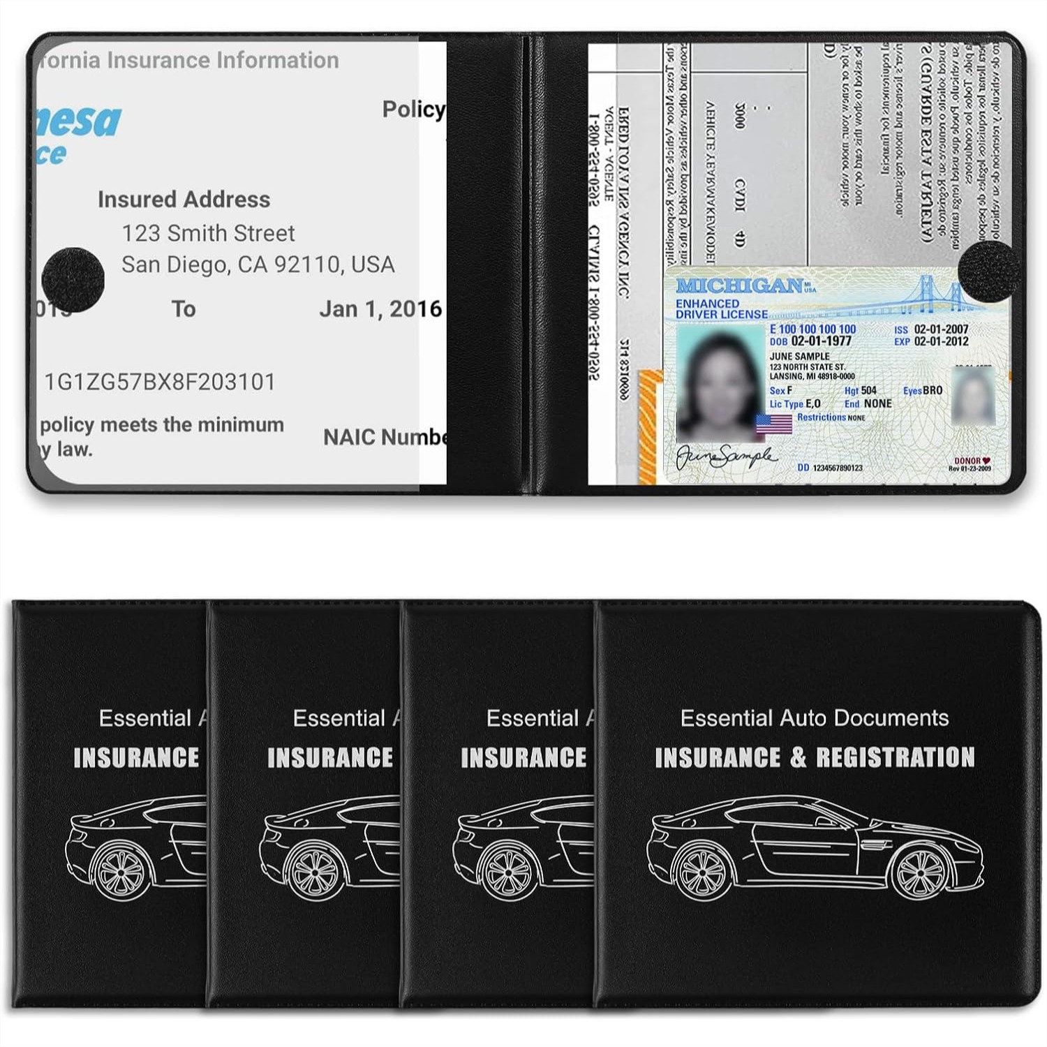 Car Registration Holder, 4-Pac - огляд і ціна Women Accessories Images