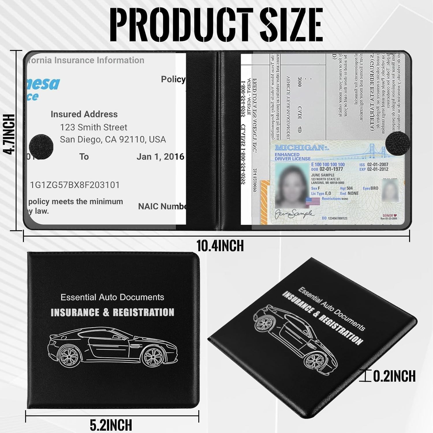 Car Registration Holder, 4-Pac - огляд і ціна Women Accessories Images