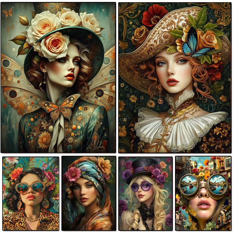 Victorian Woman With Floral Ha - огляд і ціна Women'S Victorian Era Accessories