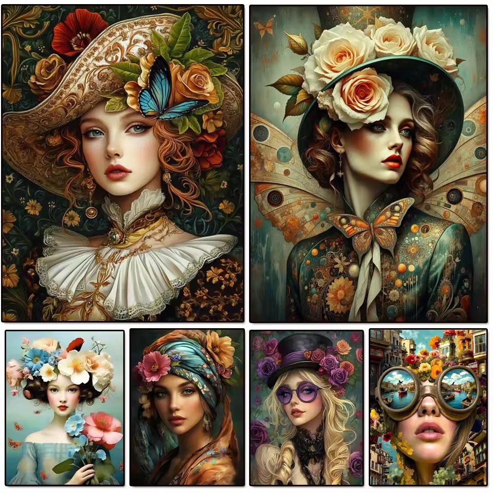 Victorian Woman With Floral Ha - огляд і ціна Women'S Victorian Era Accessories