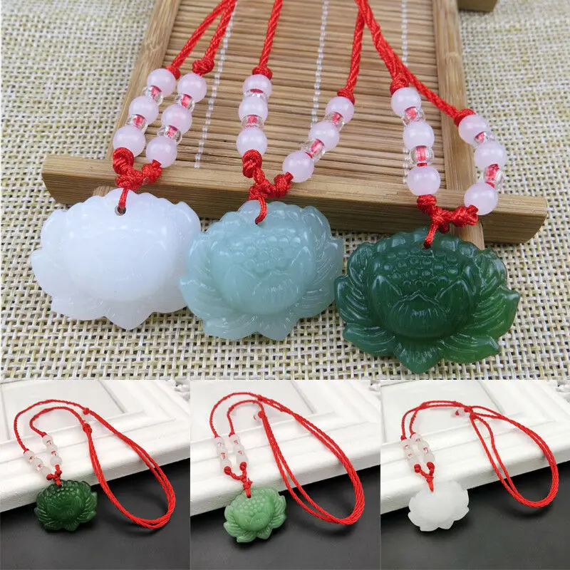 Natural Green Jade Lotus Penda - огляд і ціна Women Accessories For Hand