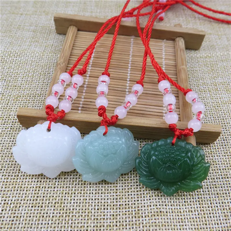Natural Green Jade Lotus Penda - огляд і ціна Women Accessories For Hand