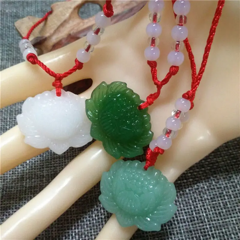 Natural Green Jade Lotus Penda - огляд і ціна Women Accessories For Hand