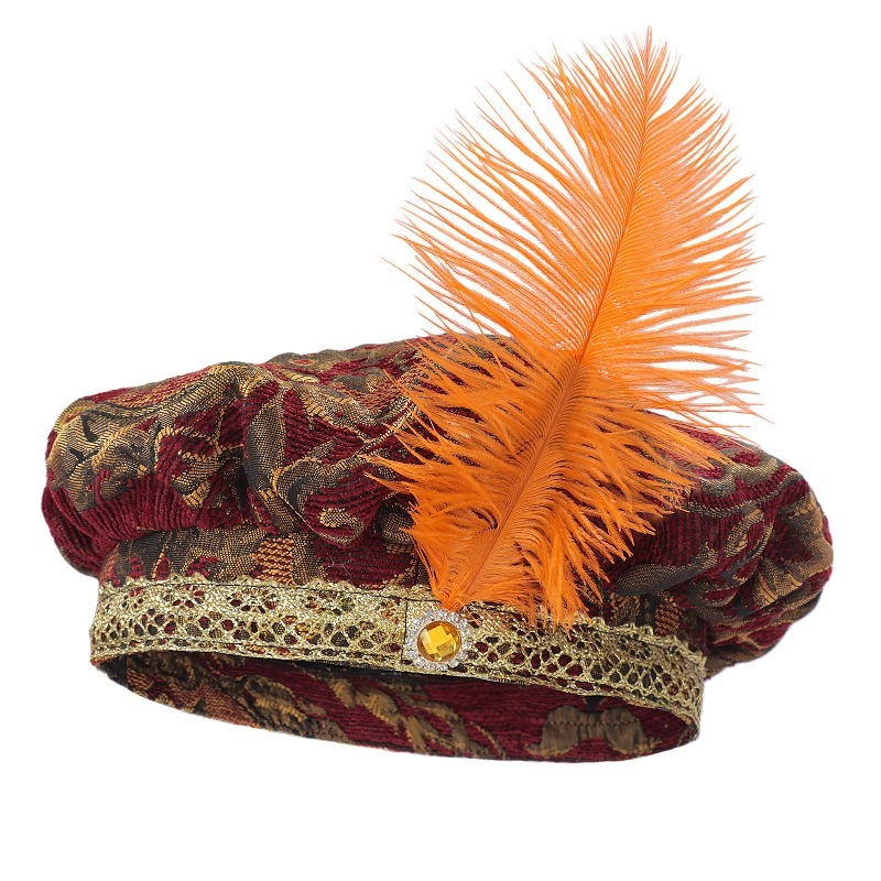 Medieval Tudor Hat With Feathe - огляд і ціна Women'S Victorian Era Accessories