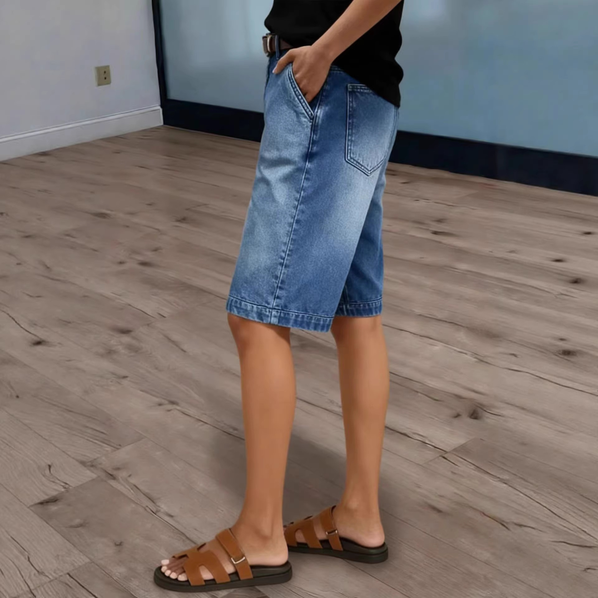 Women Knee Length Denim Shorts - огляд і ціна Women'S Jeans Accessories