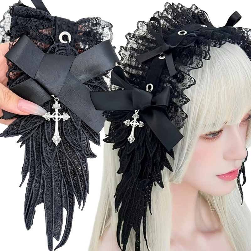 Gothic lace angel wings headba - огляд і ціна Women'S Victorian Era Accessories
