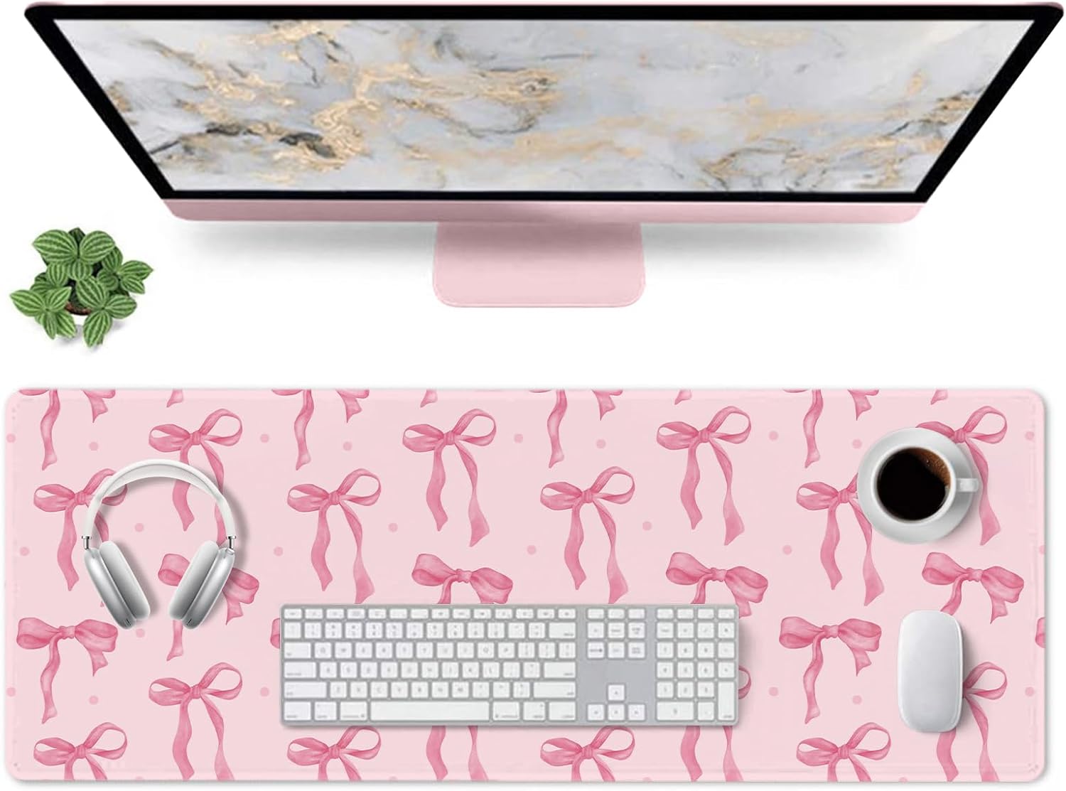 Pink Bow Desk Mat, Large Mouse - огляд і ціна Women Accessories Images