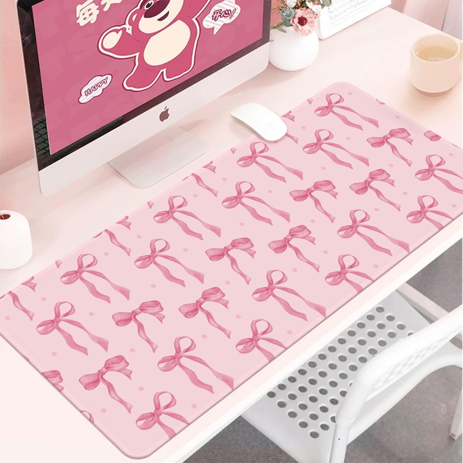 Pink Bow Desk Mat, Large Mouse - огляд і ціна Women Accessories Images