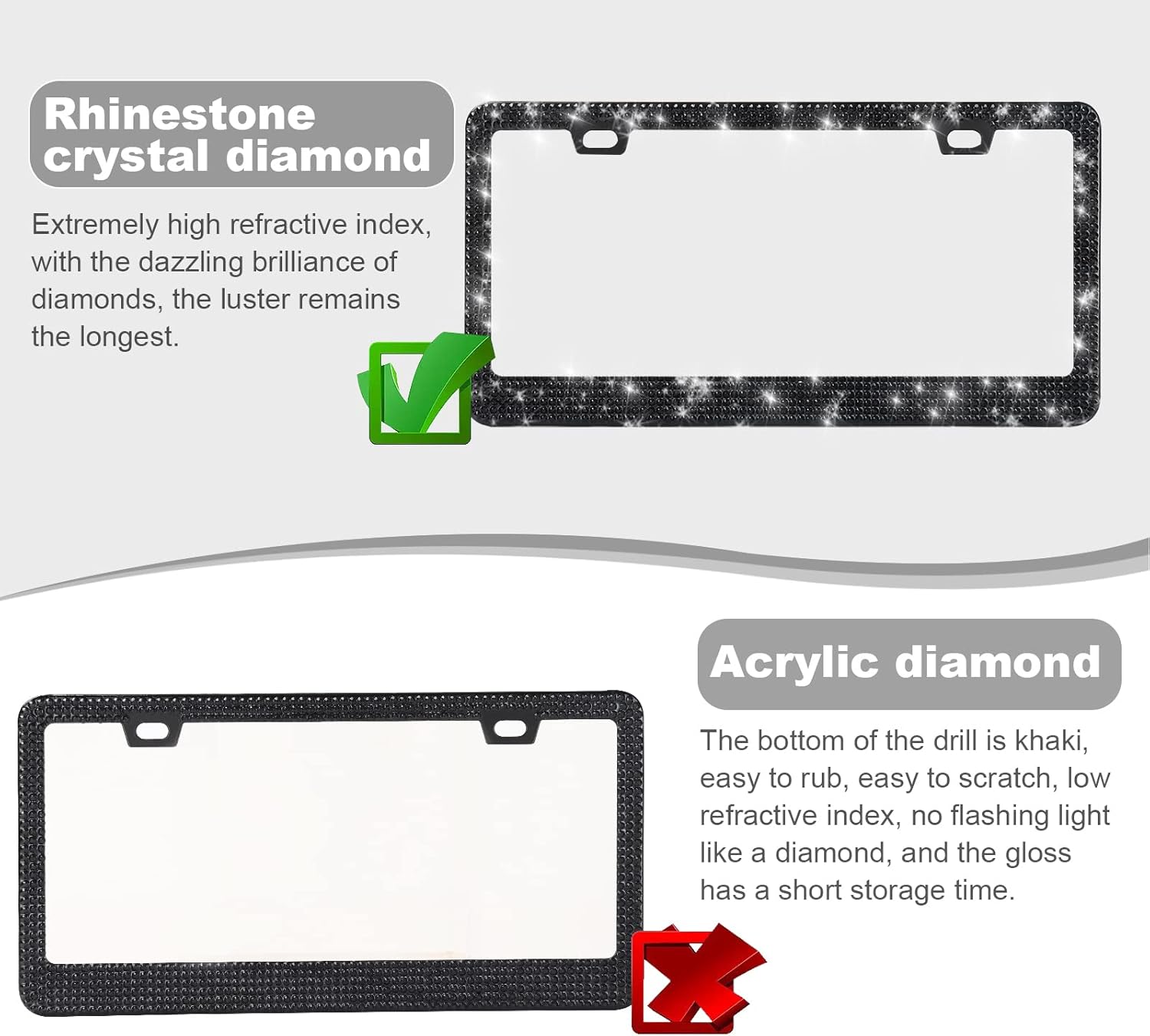 Sparkly Rhinestone License Pla - огляд і ціна Women Accessories Images