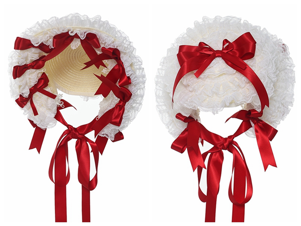 Lolita Lace Bonnet Hat Women G - огляд і ціна Women'S Victorian Era Accessories