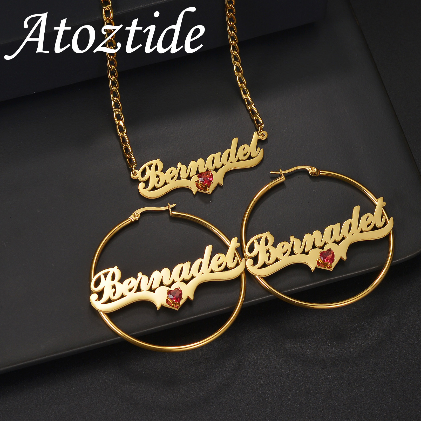 Atoztide Custom Name Necklace  - огляд і ціна Women Accessories Gift Set