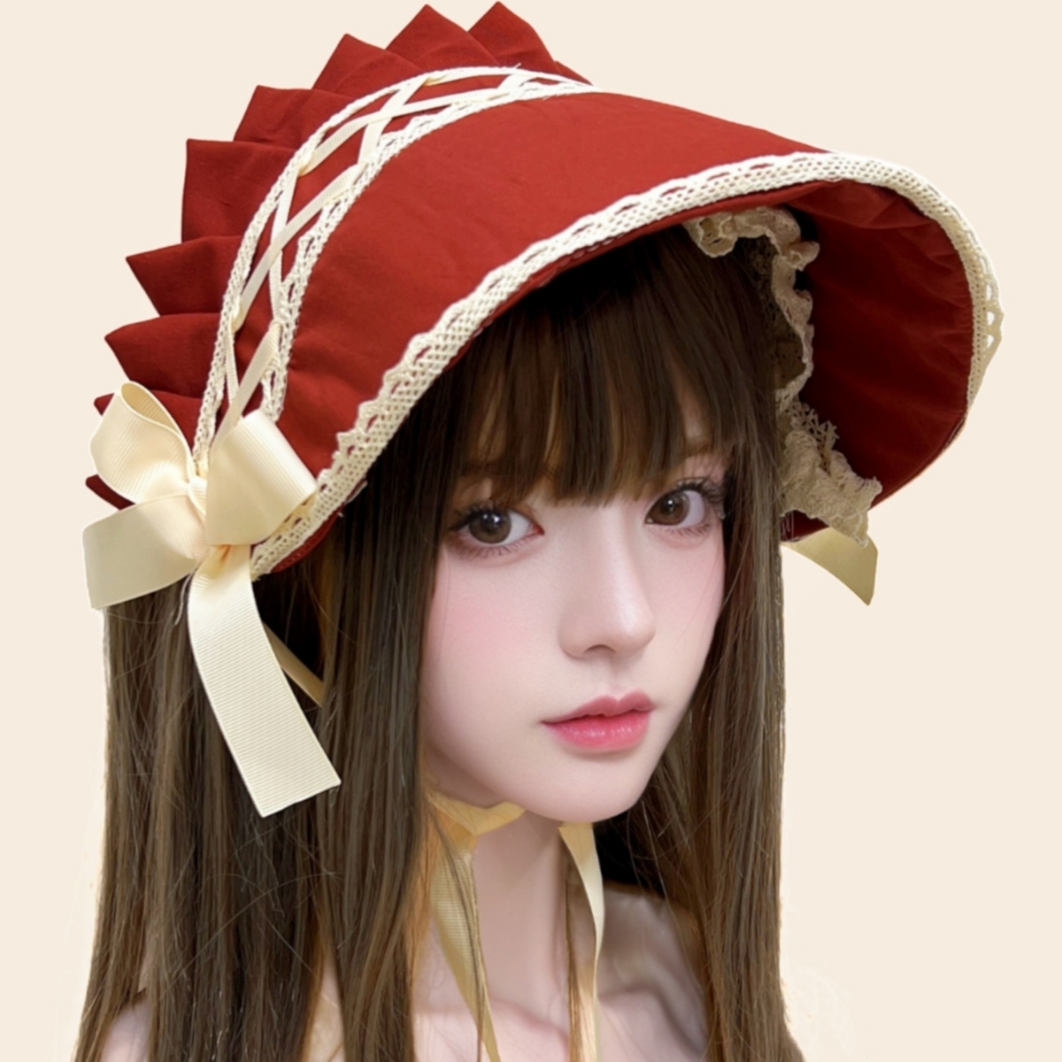 Lolita Hat Gorgeous Bonnet Vic - огляд і ціна Women'S Victorian Era Accessories